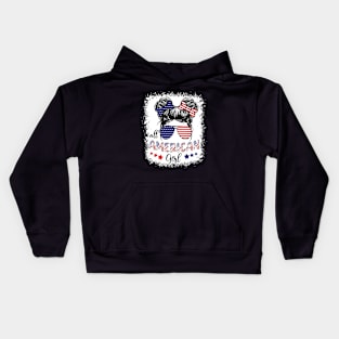 All American Girls 4th of July Daughter USA Kids Hoodie